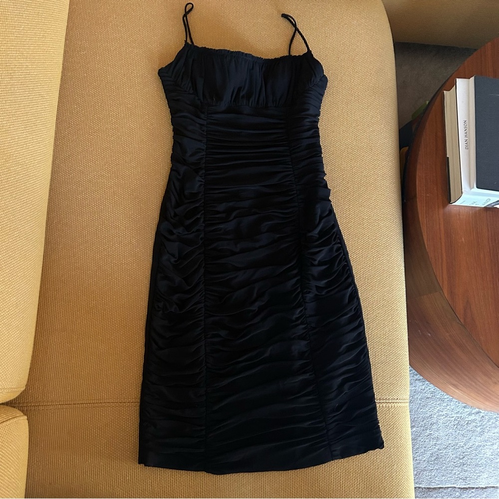Sexy ruched little black dress